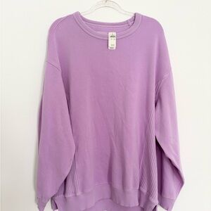 NWT Aerie Lilac Crew Neck Sweater